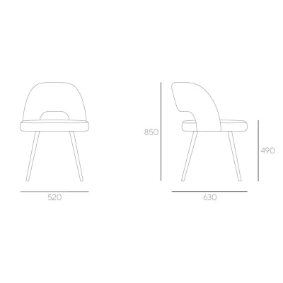Фото Обеденный стул RING темно-серого цвета
