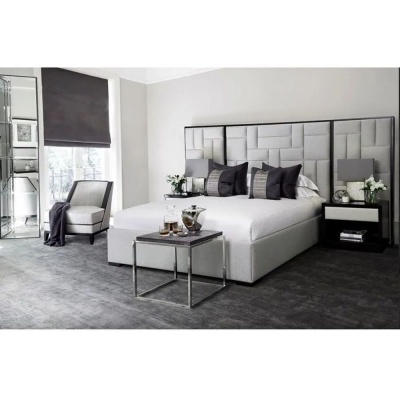 Фото Двуспальная кровать Sloane Royale серого цвета