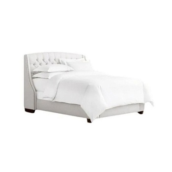 Фото Двуспальная кровать с подъемным механизмом Warner Tufted бежевого цвета