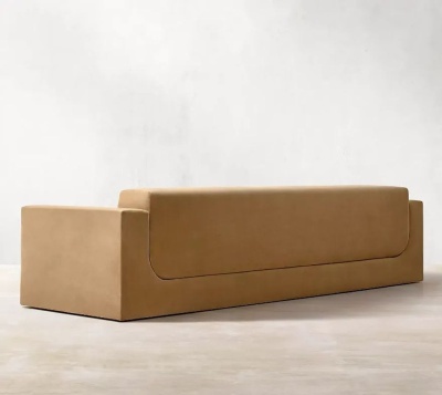 Фото Четырехместный диван Sculptural светло-коричневого цвета
