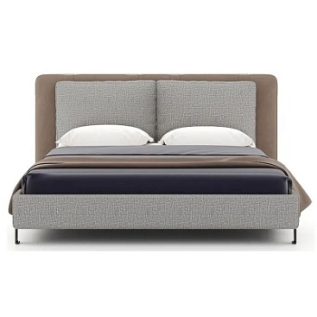 Фото Двуспальная кровать King's Cave серого цвета