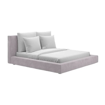 Фото Двухспальная кровать SOFT PLATFORM  темно-серого цвета