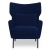 Фото Кресло с пуфом GLENTA темно-синего цвета