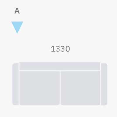 Фото Двухместный диван TORSO серого цвета