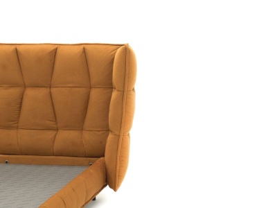 Фото Кровать HUSK горчичного цвета