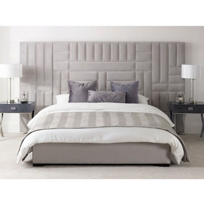 Фото Двуспальная кровать Emilio бежевого цвета