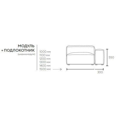 Фото Диван FOLD  темно-серого цвета