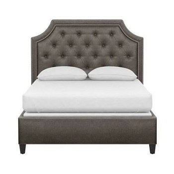 Фото Двуспальная кровать Alison Platform темно-серого цвета