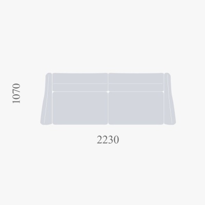 Фото Трехместный диван SOLVEIG серого цвета