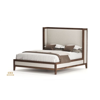 Фото Двуспальная кровать Frame бежевого цвета