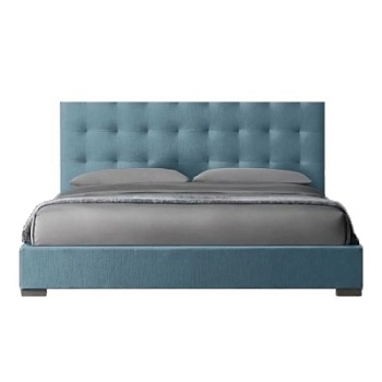 Фото Двуспальная кровать Modena Box зелено-синего цвета