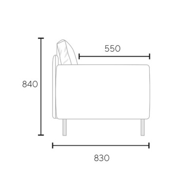 Фото Диван AIR серого цвета
