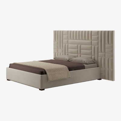 Фото Двуспальная кровать Emilio бежевого цвета