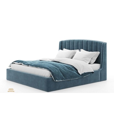 Фото Двуспальная кровать Zaffiro зелено-синего цвета