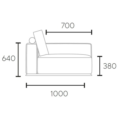 Фото Диван WESTSIDE  серого цвета