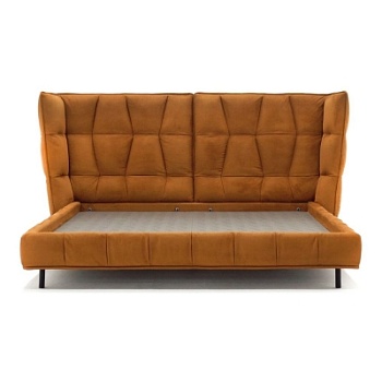 Фото Кровать HUSK горчичного цвета