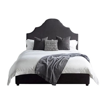 Фото Двуспальная кровать Attica черного цвета