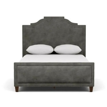 Фото Двуспальная кровать Quinn темно-серого цвета