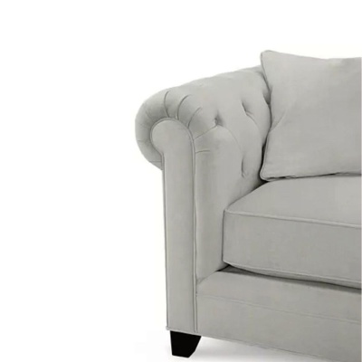 Фото Двухместный диван Chesterfield Modern светло-серого цвета