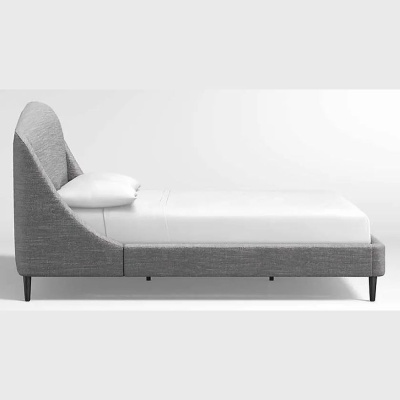 Фото Двуспальная кровать мягкая Lafayette темно-серого цвета