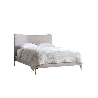 Фото Двуспальная кровать с  изголовьем Myla серого цвета