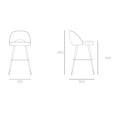 Фото Полубарный стул RING бежевого цвета