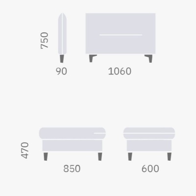 Фото Диван BERGEN серого цвета