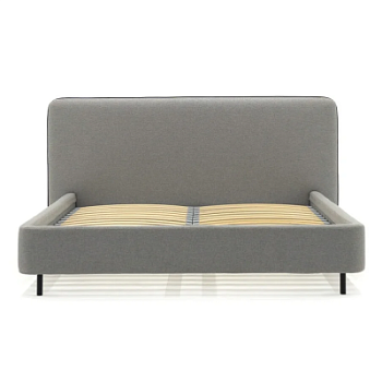 Фото Кровать LINE серого цвета с декоративным кантом