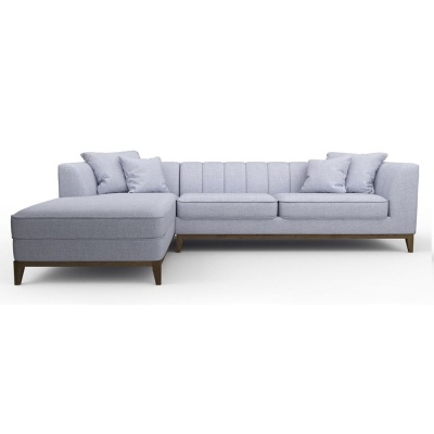 Фото Угловой диван Hector светло-серого цвета