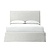 Фото Двуспальная кровать мягкая Kenlie Velvet Slipcovered белого цвета