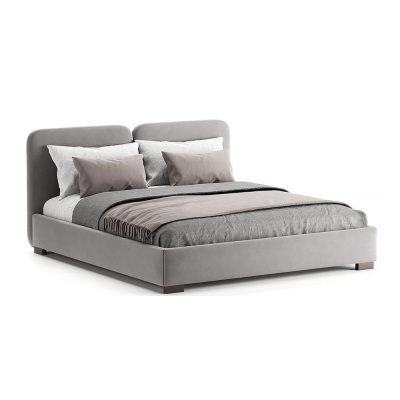 Фото Двуспальная кровать Fiji серого цвета