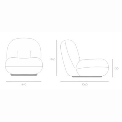 Фото Кресло SNOW темно-серого цвета