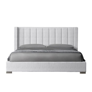 Фото Двуспальная кровать с подъемным механизмом Modena Shelter Vertical серого цвета