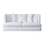 Фото Двухместный диван Milo белого цвета
