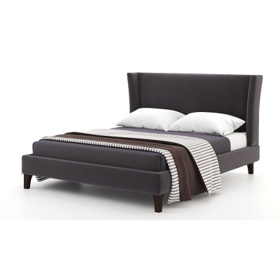 Фото Двуспальная кровать Zach коричневого цвета