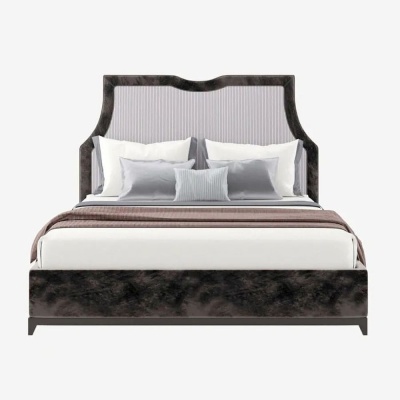 Фото Двуспальная кровать Jolo темно-серого цвета