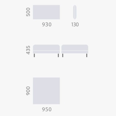 Фото Трехместный диван CORSICA  серого цвета