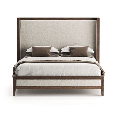 Фото Двуспальная кровать Frame бежевого цвета