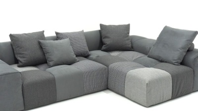 Фото Диван PIXEL комби-серый