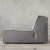 Фото Модуль без подлокотников Como темно-серого цвета
