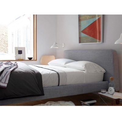 Фото Двуспальная кровать Parallel серого цвета