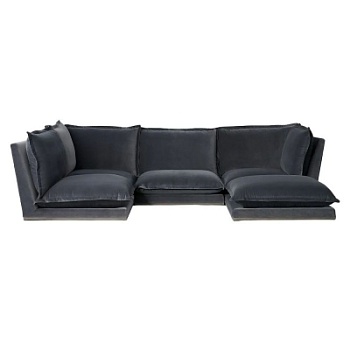 Фото Модульный диван Cosa Velvet черного цвета