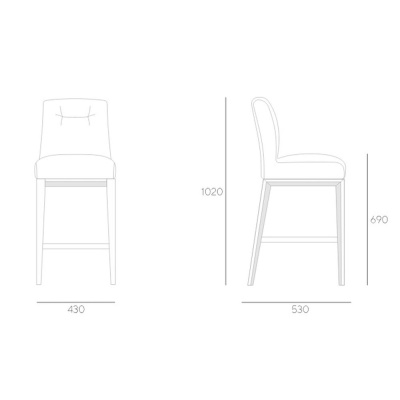 Фото Барный стул TOSS серого цвета